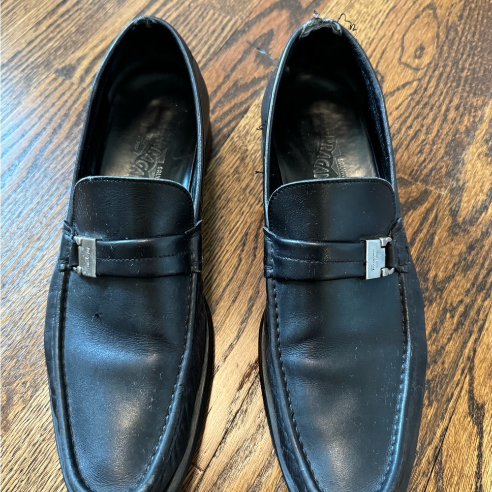 Salvatore Ferragamo Men’s Black Leather Loafers